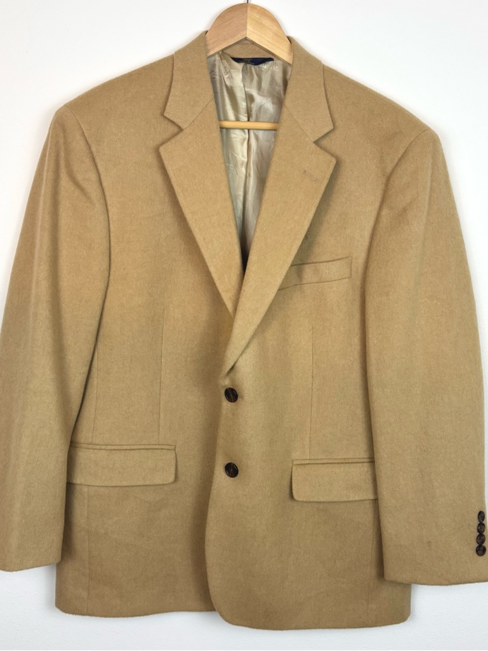 Brooks Brothers 346 Madison Fit 100% Camel Hair Blazer Size 42S